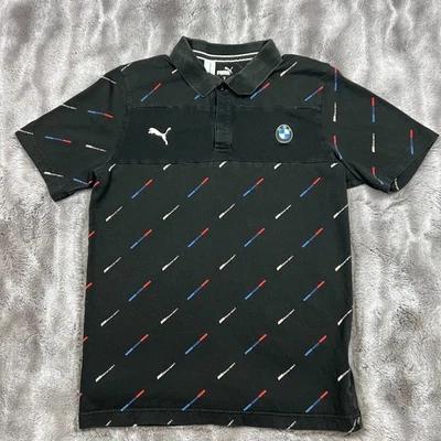 Camisa Polo BMW Motorsport Para Hombre Pequeña Negra AOP Automotriz Carreras M Coche Puma Foto 1 de 4