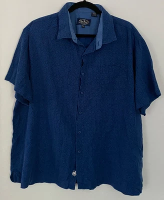 Camisa Nat Nast Azul Mezcla Seda Estampado Retro Bowling Clásica Moderna Para Hombres 2XL Foto 1 de 4