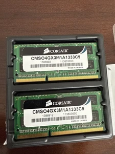 Corsair Memoria Portatile 8 GB (2x4GB DDR3 1333Mhz) CMS08GX3M2A1333C9 - Foto 1 di 1