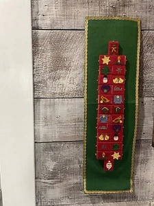Christmas Advent Felt Fabric Calendar Holiday Handmade - Picture 1 of 11