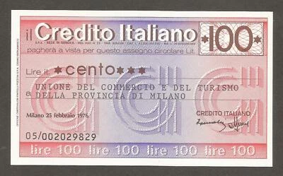 Italy - Credito Italiano 100 Lire 25.2.1976; UNC; CRIT.001; First date - Image 1 of 2