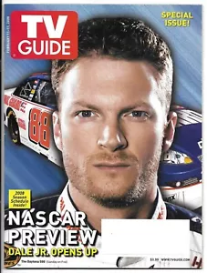 TV Guide magazine DALE EARNHARDT JR COVER Nascar Preview Feb 11 2008 issue - Picture 1 of 2