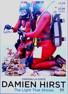 Damien Hirst Two Divers Chateau La Coste poster 2023 - Picture 1 of 4