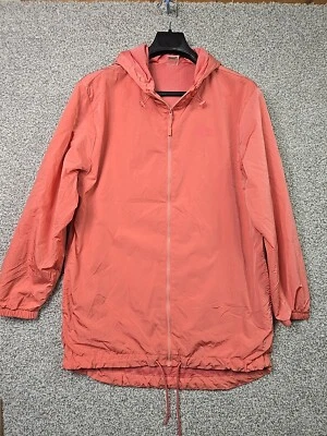 Pink Jacket Womans Medium Peach Lightweight Mesh Lined Coat Cool Weather - Image 1 of 4