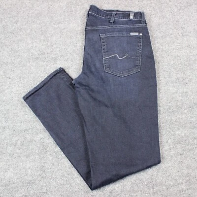 7 For All Mankind Jeans Men's 40x33 Slimmy Blue Denim Straight Leg USA - Image 1 of 4