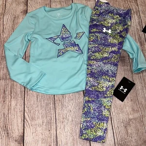 Under Armour Little Girls Bandit Speckle Star Shirt and Leggings Set NEW - Picture 1 of 1