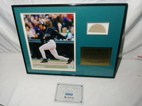 MLB Alex Rodriguez Limited Edition 7/200 Framed Picture W/Official Piece of Bat Cover