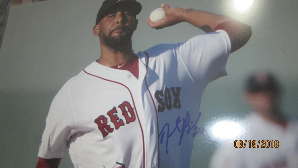 Foto firmada por David Price de los Medias Rojas de Boston 16x20 certificado de autenticidad  Foto 1 de 1