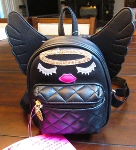Mini Mochila Luv Betsey Johnson LBRUBY Alas de Ángel Halo Nueva con Etiquetas - Imagen 1 de 12