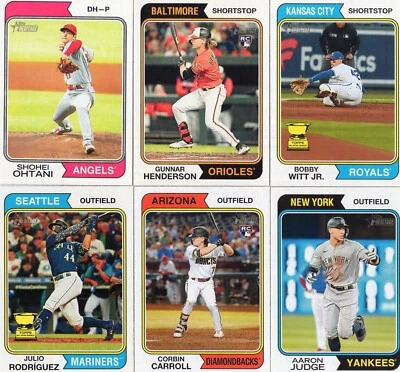2023 Topps Heritage MLB Baseball Base Vets Rookie Cards #1-250 - Pick From List - Image 1 of 2