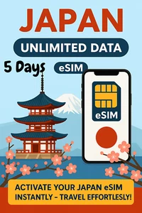 5 Days Best JAPAN Unlimited Data KDDI esim Data Travel e sim High-Speed 5G/4G 📶 - Picture 1 of 14