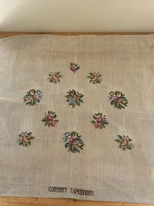 Flower needlepoint tapestries pre-worked coronet tapestries pat no t.585 - Picture 1 of 12
