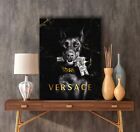 Doberman On Stretched Canvas Prints Luxury Fashion Designer Wall Art Versace