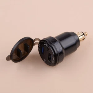 QC3.0 Dual USB ON-Off Ladegerät Hella DIN Stecker Buchse Adapter fit für BMW New - Bild 1 von 5