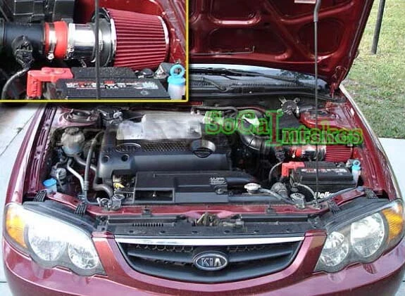 Red Air Intake Kit & Filter Set For 1996-2004 Kia Sephia 1.6L 1.8L L4 - Imagem 1 de 1