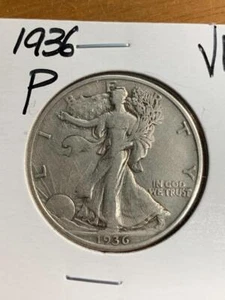 1936-P Walking Liberty Half Dollar VF+ Condition SKU#33541 - Picture 1 of 2