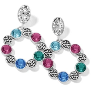 Neu mit Etikett Brighton ELORA EDELSTEINE KREIS Silber mehrfarbig Kristall Ohrstecker UVP 8 $ - Bild 1 von 4