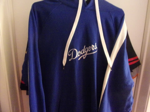 Los Angeles Dodgers Pull Over Baseball Hoodie Size Man 2XL 50-52 Cover