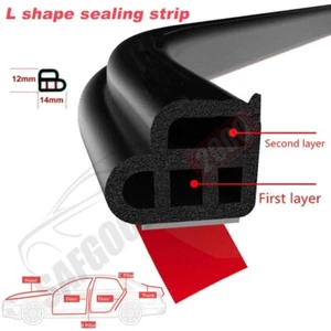 10M Upgraded Double Layer Seal Strip Car Door Trunk Weather Strip Edge Moulding - Picture 1 of 12
