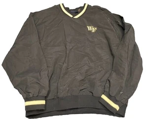 Vintage Wake Forest Demon Deacons Windbreaker Jacket Black Pullover Mens M M2 - Picture 1 of 5