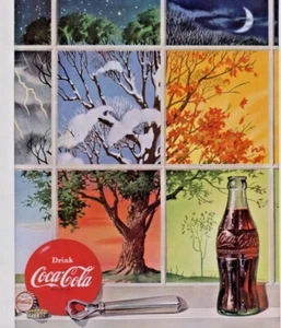 Anuncio impreso vintage de botella de Coca-Cola 1952 - Imagen 1 de 2