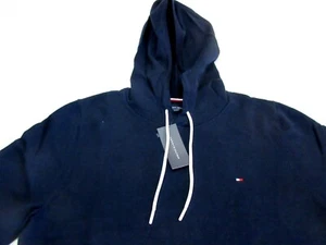 Tommy Hilfiger Men's Classic Cotton Essential PO Hoodie Sweater Navy Blue Small - Picture 1 of 4