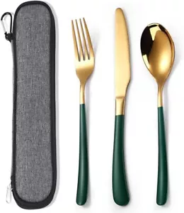 Stainless Steel Cutlery Set for 1, Reusable Flatware Set - Picture 1 of 5