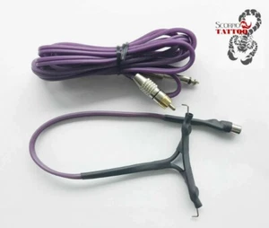 silicone 2.2m tattoo clip cord RCA dual head - Picture 1 of 3