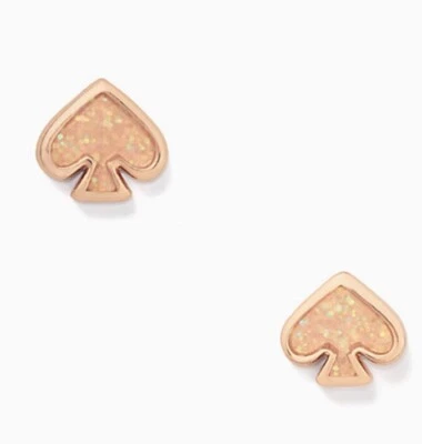 Kate Spade New York Rose Gold Glitter Enamel  Small Studs Earrings - Image 1 of 4