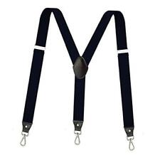 Suspenders for Men,  Adjustable Suspenders with Elastic Straps Y-Back Black