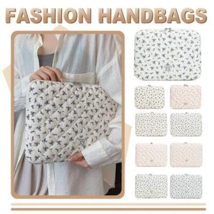 Maple Leaf Plush Laptop Bag Embroidery Shockproof Computer Storage Bag - Photo 1/21