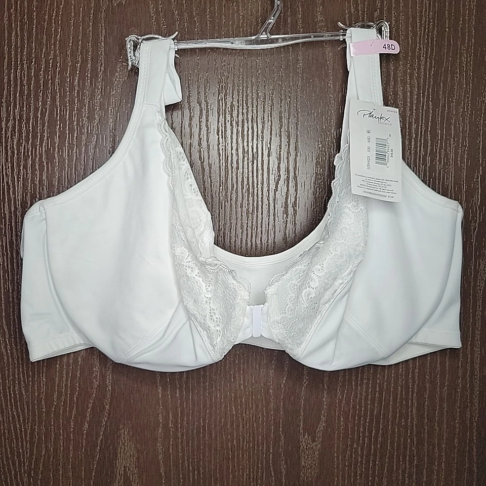 Playtex Bra 44G Dreamwire Front Close White 4423 with Tags