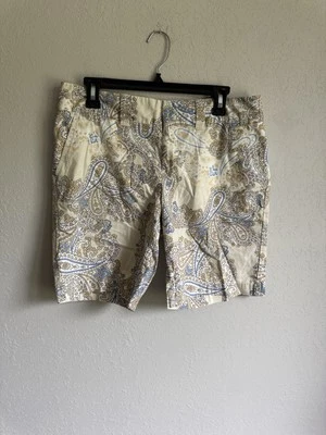 Bermudas de algodón con estampado de cachemira azul crema Tommy Hilfiger para mujer 8 Foto 1 de 4