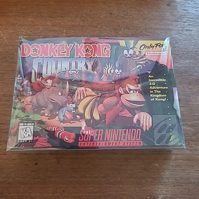 DONKEY KONG COUNTRY SUPER NINTENDO SNES COMPLETO VERS NTSC USA + COVER  - Immagine 1 di 4