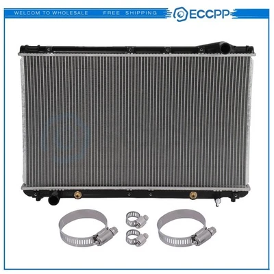 Radiator For 95-96 Lexus ES300 Toyota Avalon with Universal Oil Hose Clamps Kit - Imagem 1 de 4