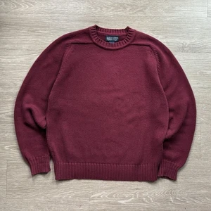 Damen 90’s Lands End Strick Rot Pullover Pulli Oversized Small Knit Vintage - Bild 1 von 8
