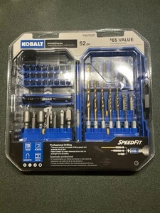 Juego de taladro y accionamiento Kobalt 52 piezas -1/4" en vástago hexagonal revestimiento de titanio SpeedFit - Imagen 1 de 2