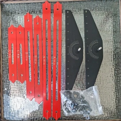 Шаблон ступени лестницы инструмент 9 «-54» регулируемая длина лестницы измерительный инструмент Jig красный - Изображение 1 из 3