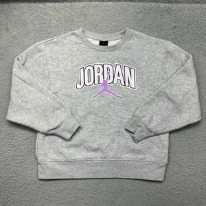 Nike Air Jordan C367-G2H Youth Large 12-13 YRS Gray Crewneck Jumpman Sweatshirt - Picture 1 of 10