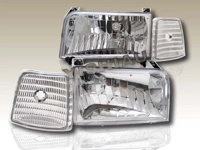 FAROS EURO FORD BRONCO F-150/250/350 92-96 + LUCES SEÑAL ESQUINA Foto 1 de 2