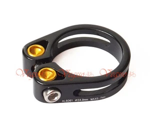 NEW KREX SEATPOST CLAMP 34.9MM ROAD MTB AL6061, BLACK - Picture 1 of 5