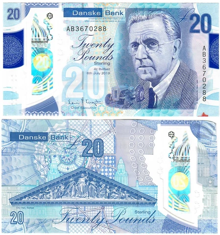 Northern Ireland 20 Pounds 2019 VF Danske Bank Cover