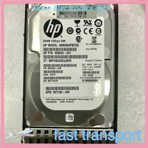 (507610-B21) HP Hotswap SAS 2.5 SFF 500GB Internal 7200RPM 2.5"HDD - Picture 1 of 3