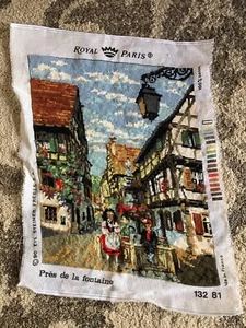 Royal Paris finished tapestry France Alsace Colmar près de la Fontaine dirndl - Imagen 1 de 10