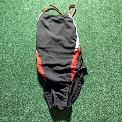 Traje de baño Speedo Sport 30 Endurance + correa delgada pequeña de una pieza rojo negro gris Foto 1 de 4