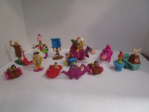 Flintstones Toy Lot of 13 Figures Hanna Barbera Fred Barney Betty Dino Bam-Bam Cover