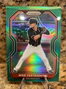 2021 Panini Prizm Green Prizm #33 Mike Yastrzemski San Francisco Giants - Picture 1 of 2
