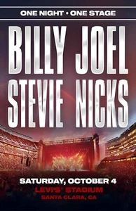 Billy Joel Stevie Nicks 2025 Santa Clara CA Framed Concert Poster - Picture 1 of 2