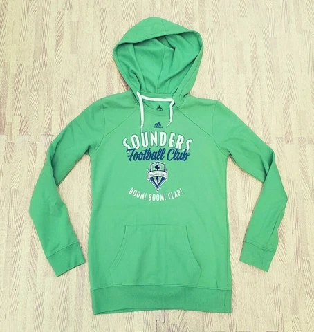 Seattle Sounders Football Club Adidas Green Sweatshirt Hoodie MLS Women's Small Cover