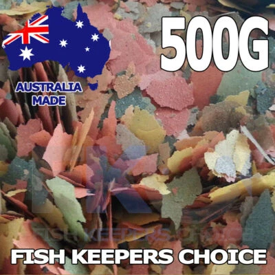 Fish Keepers Choice Tropical Cichlid Flake Aquarium & Pond Food Feed Flakes 500G - image 1 of 4